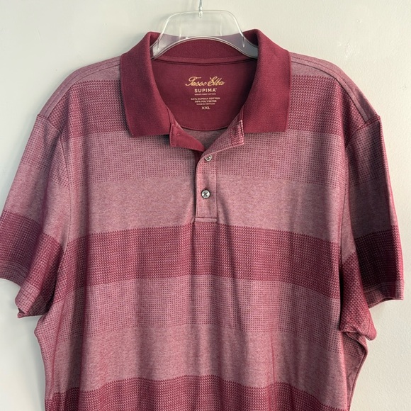 Tasso Elba Men's Supima Short Sleeve Polo Shirt- Burgundy -Size XXL- Gently Worn - Picture 1 of 9